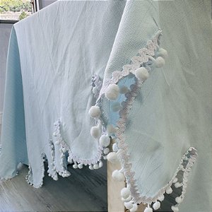 Toalha de Mesa Sobrepor Azul Claro 200x150 cm