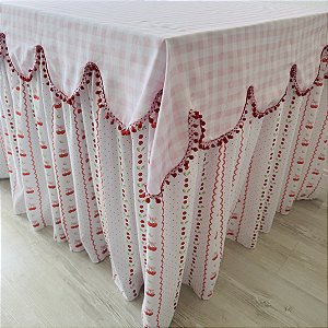 Toalha de Mesa Festa Tema Cereja 190 x 90 x 80 cm