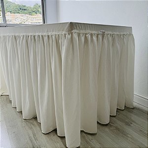 Toalha de mesa babado longo 200 x 80 x 80 cm