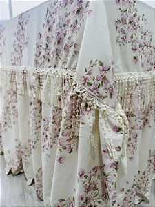 Toalha de Mesa Floral com Babado380 x260 cm