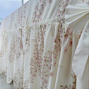 Toalha de Mesa Floral com Babado 400x280 cm