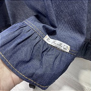 Toalha mesa redonda jeans 170 cm