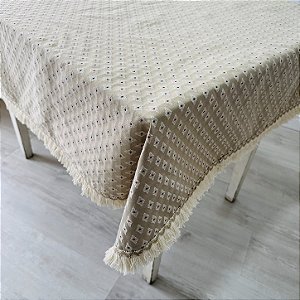 Toalha de Mesa Retangular com Franjas 360x120 cm