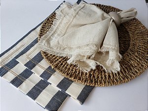 Jogo americano com guardanapo. Kit americano linho 2 lugares