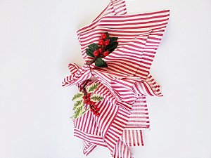 Guardanapo listrado vermelho e branco