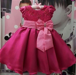 Vestido Infantil de Festa Barbie - tam 1 ao 3 