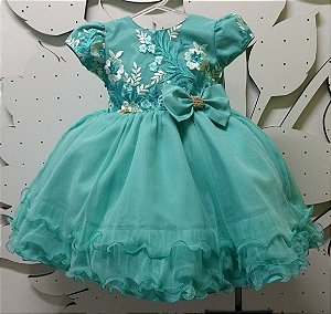 Vestido Infantil de festa Ta 1 ao 3
