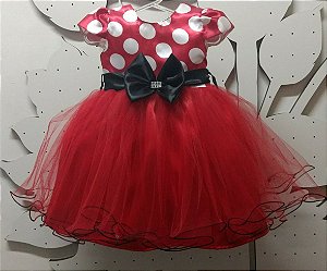 Vestido Infantil Minnie tam 1 ao 4