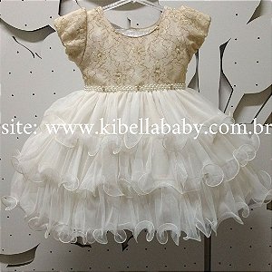 Vestido Infantil Festa/Batizado Tam 1 ao 3