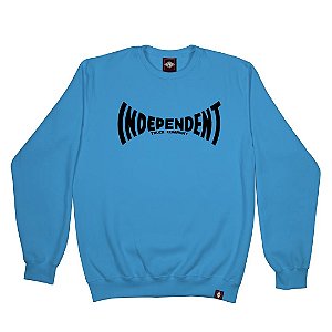 Moletom Careca Span Logo Crew Independent Azul