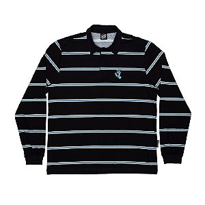 Camisa Polo Santa Cruz Manga Longa Mini Hand Stripe