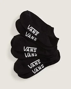 Meia Vans Classic Kick Black (3 pares )