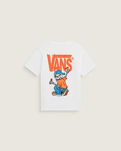 Camiseta Vans Manga Curta Reggie Mischeif White Infantil