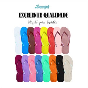 Lote 10 Pares de Chinelo Slin Marca Sandálias Lucapé