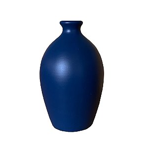 Vaso garrafa baixa P azul