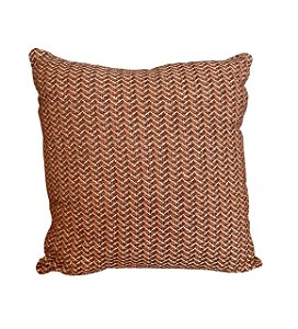 CAPA DE ALMOFADA JACQUARD CHEVRON TERRACOTA 50X50CM