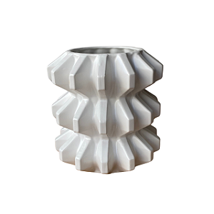 Vaso cerâmica branco
