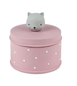 Porta Joia Urso Rosa
