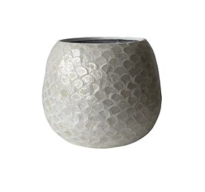 Vaso decorativo em bambu, estilo madrepérola