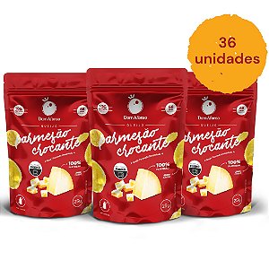 Kit 36 Snacks de Parmesão Crocante -  Sabor Natural