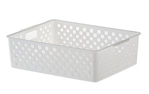 Cesto Organizador Quadratta Branco 27x21