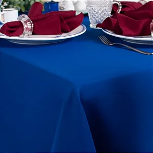 Toalha de Mesa Quadrada em Oxford Azul Royal