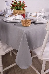 Toalha de Mesa Retangular em Oxford Cinza