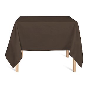 Toalha de Mesa Quadrada em Oxford Marrom Chocolate