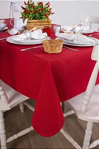 Toalha de Mesa Retangular em Oxford Vermelho