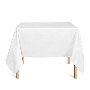 Toalha de Mesa Quadrada em Tecido Jacquard Branco Liso Tradicional