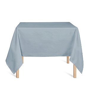 Toalha de Mesa Quadrada em Tecido Jacquard Dourado e Azul Liso Tradicional