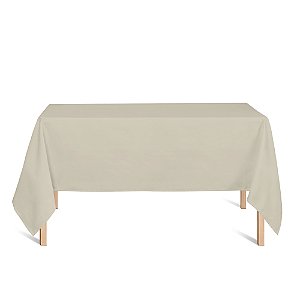 Toalha de Mesa Retangular em Tecido Jacquard Bege e Marfim Liso Tradicional