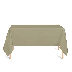 Toalha de Mesa Retangular em Tecido Jacquard Bege Liso Tradicional