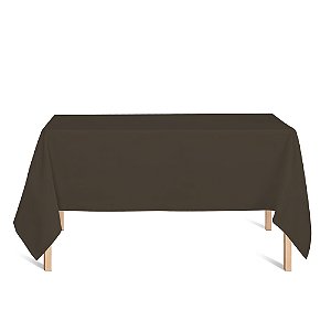 Toalha de Mesa Retangular em Tecido Jacquard Marrom e Turquesa Liso Tradicional