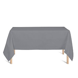 Toalha de Mesa Retangular em Tecido Jacquard Prata e Preto Liso Tradicional