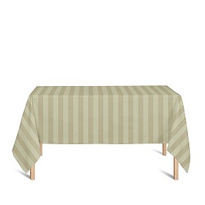 Toalha de Mesa Retangular em Tecido Jacquard Pérola Listrado Tradicional