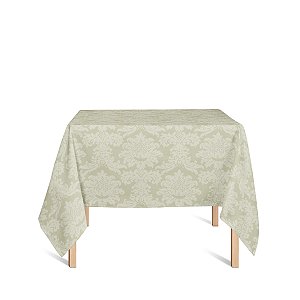 Toalha de Mesa Quadrada em Tecido Jacquard Bege Medalhão Tradicional