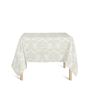 Toalha de Mesa Quadrada em Tecido Jacquard Palha Crú (Rústico) Medalhão Tradicional