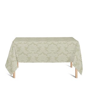 Toalha de Mesa Retangular em Tecido Jacquard Bege Medalhão Tradicional