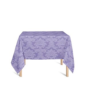 Toalha de Mesa Quadrada em Tecido Jacquard 100% Poliéster Medalhão Lilás