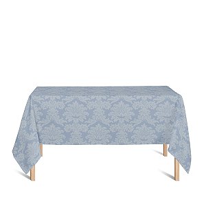 Toalha de Mesa Retangular em Tecido Jacquard 100% Poliéster Medalhão Azul Bebê