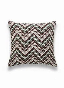 Capa para Almofada em Tecido Jacquard Lurex Natalino Chevron Estreito