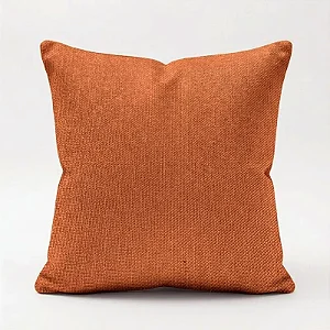 Capa para Almofada em Tecido Linho Lino Terracota