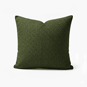 Capa para Almofada em Tecido Linho Olivia Verde Musgo