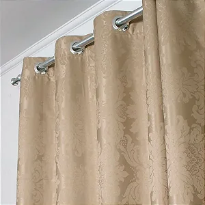 Cortina Para Varão em Tecido Jacquard 100% Poliéster Medalhão