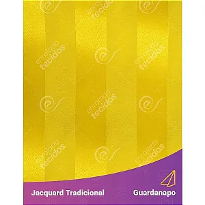 Guardanapo em Tecido Jacquard Amarelo Ouro Listrado Tradicional