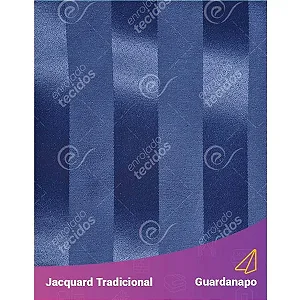 Guardanapo em Tecido Jacquard Azul Marinho Listrado Tradicional