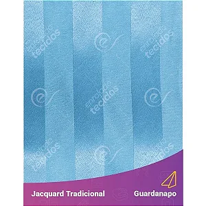 Guardanapo em Tecido Jacquard Azul Piscina Listrado Tradicional
