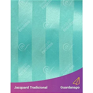 Guardanapo em Tecido Jacquard Azul Tiffany Listrado Tradicional