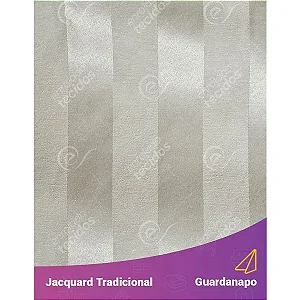 Guardanapo em Tecido Jacquard Bege Marfim Listrado Tradiciona